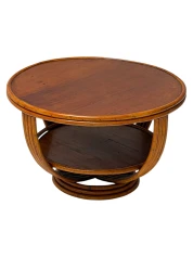 Mid-Century Modern Two-Tier Side Table In the style of Paul Frankl, 1950s